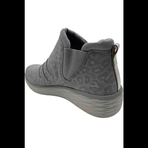 Ryka Water Repellent Wedge Ankle Boots Niah Animal Gray Leopard - Wide - Picture 2 of 3